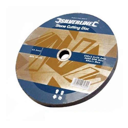 Silverline Stone Cutting Angle Grinder Discs Flat 5Pcs 230 X 3 X 22.2Mm Masonry