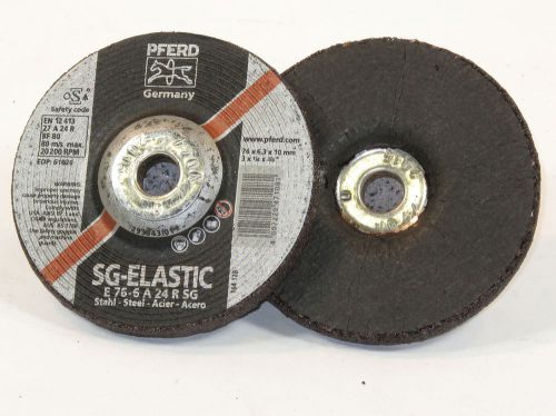 1 lot of 6 - PFERD 3&#034; x 1/4&#034; x 3/8&#034; type 27 A24R Grinding wheel pt# 61020 (#894)