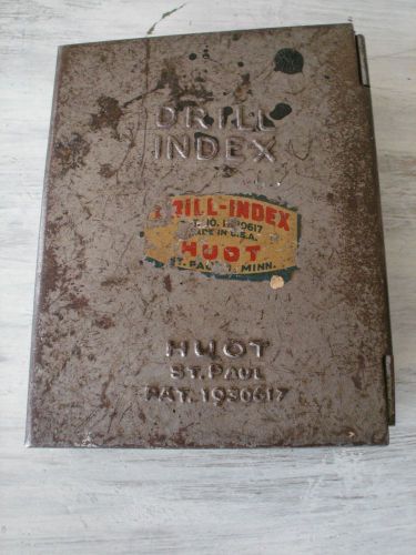 Vintage Huot Drill Index # 60 With 38 Misc. Original High Speed Drill Bits