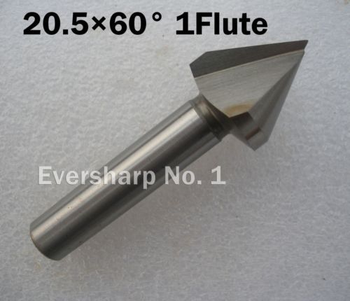 New 1pcs hss chamfer end mill cutter dia 20.5mm 60degree 1flute countersink bit for sale