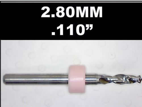 .110&#034; - 2.80mm  Carbide Drill Bit - NEW One Piece - CNC Dremel PCB  Hobby Models