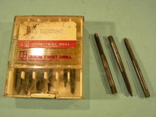 Qty 3 New Unoin 10-24 NC GH3 HSS 2 Flute Spiral Point Plug SA Treatment