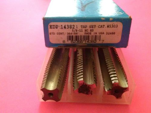 Greenfield tap set 5/8-11 nc h3  edp 14382 cat# 5303 made in usa for sale