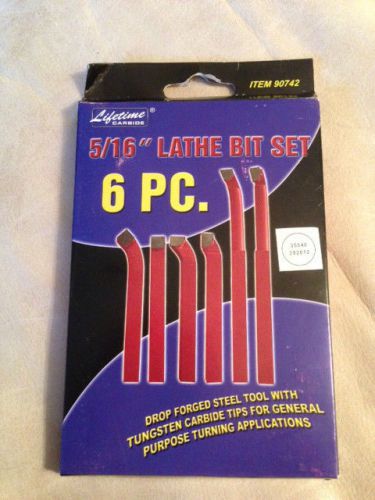 New 6 pc metal lathe mill carbide tool set 5/16&#034; lifetime carbide for sale