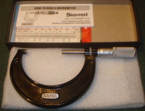 STARRETT NO. T436XFL-3 CARBIDE TIPPED 436 SERIES OUTSIDE MICROMETER 2-3 INCH