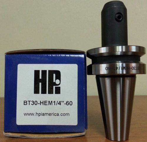 Hpi pioneer bt30 1/4&#034; end mill holder 2.36&#034; coolant thru **new** for sale