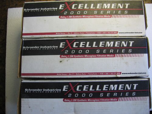 Lot of 3) Schroeder Excellement High Pressure Hydraulic Oil Filter CCZX3/9CZX3