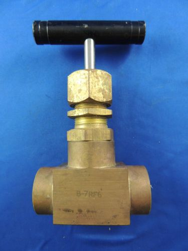 Swagelok / Whitey Integral Bonnet Needle Valve B-17RF6 Brass 5/8&#034; Good Condition