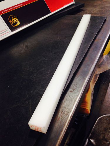 .WHITE UHMW FLAT BAR STOCK 1&#034; X 1/2&#034; X 27 1/2&#034;