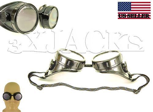 BLACK  WELDER&#039;S WELDING GOGGLES GLASSES LENS STEAMPUNK NEW INDUSTRIAL OSHA ANSI