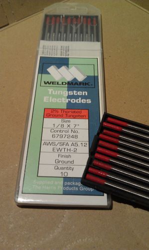 Tungsten Electrodes 2% Thoriated 1/8 x 7   10 Pack