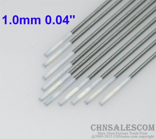 10 pcs WZ8 1.0X150mm 0.04&#034;X6&#034;  Zirconiated Tungsten Electrode White