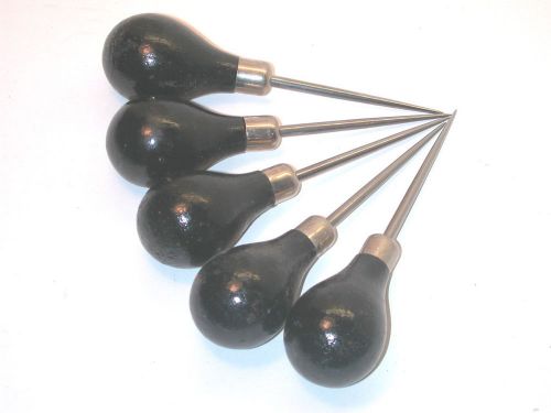 5 nos vintage millers falls usa cabinetmakers wood handled scratch awl  scribe for sale