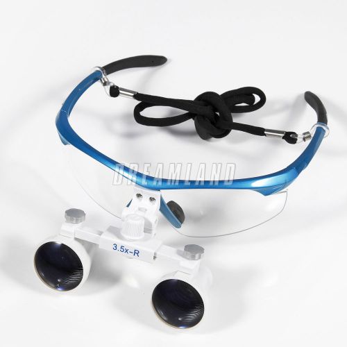 2015 Dental Binocular Loupes 3.5X420mm magnifying Surgical Glasses Blue