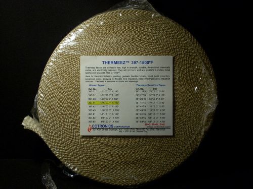 New Full 100&#039; Roll Cotronics Thermeez 1500F 815C Ceramic Fiber Woven Tape 397-41