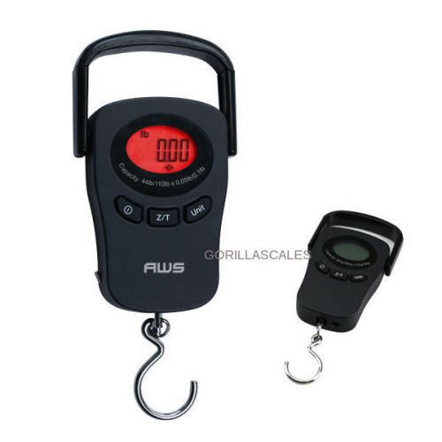 Aws pk-110 digital hanging hook scale 110lb max weight - 1oz min dual range cell for sale