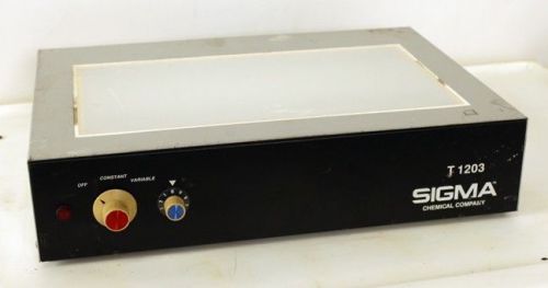 (see video) sigma chemical   white light transilluminator model t 1203 for sale