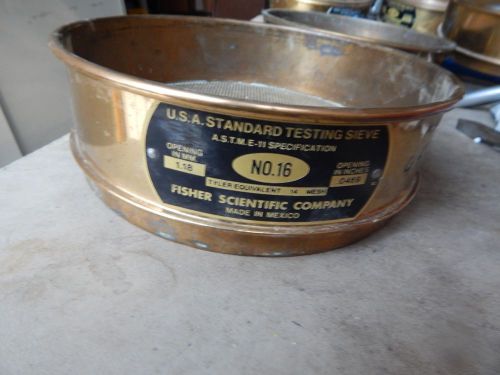 U.S. Standard Testing Sieve&#034;Fisher Scientific # 16