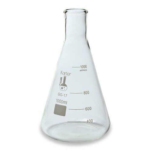 213G22 Karter Scientific 1000ml Narrow Mouth Erlenmeyer Flask New