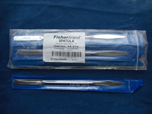 Fisher Scientific Spatula Semi Micro stainless steel 7&#034;, pkg of 12