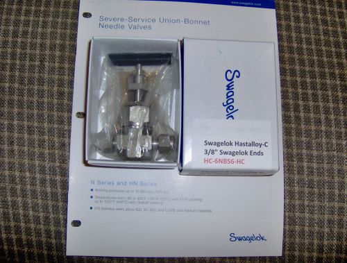 Hastalloy-C  HC-6NBS6-HC  A NEW 3/8&#034; Swagelok ended NB Valve