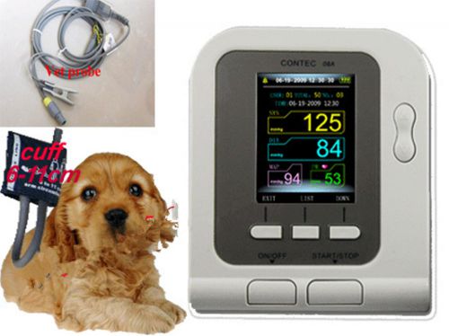 Hot,new,veterinary contec08a digital blood pressure monitor+vet probe+  cuff for sale