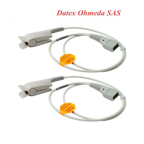 2pcs Datex Ohmeda SAS-F Adult Finger Clip Spo2 Sensor Probe SAS-AP-AF Sensors