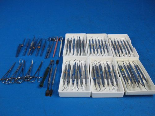 Huge Lot of 67 Dental Instruments Hu Friedy Miltex Curette Scaler Forcep endo