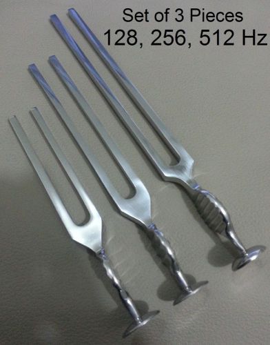 Gardiner Brown Tuning Forks Set of 3 128, 256, 512 Hz ENT, Podiatry Instruments