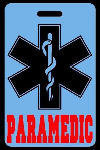 Sky-Blue PARAMEDIC Luggage/Gear Bag Tag - FREE Personalization - New