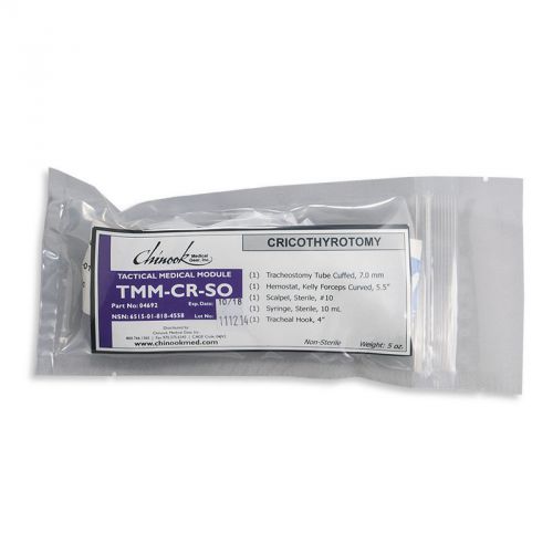 Chinook Medical Tactical TMM-CR-SO Cricothyroidotomy Kit 04692 Cric IFAK NAR