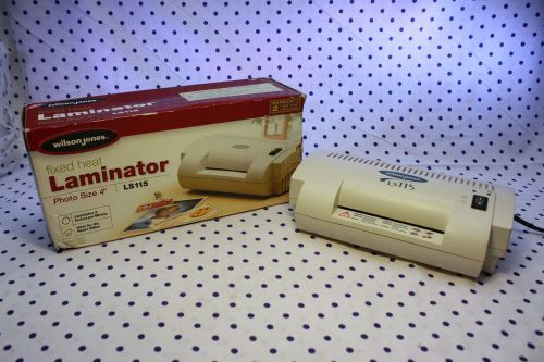 Wilson Jones Fixed Heat Hot Laminator LS115 Photo Size 4&#034; Scrapbooking Badge