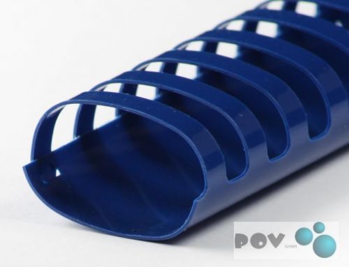 Plastikbinderucken 21 Ringe 28mm, oval blau
