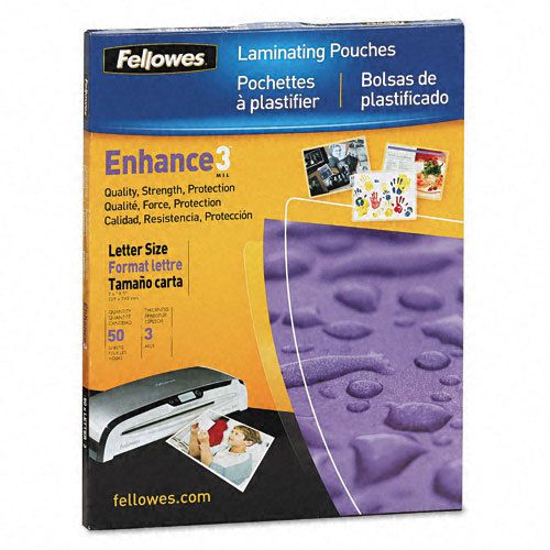 Fellowes Laminating Pouches, 3 mil, 11-1/2 x 9, 50/Pack, PK - FEL52225