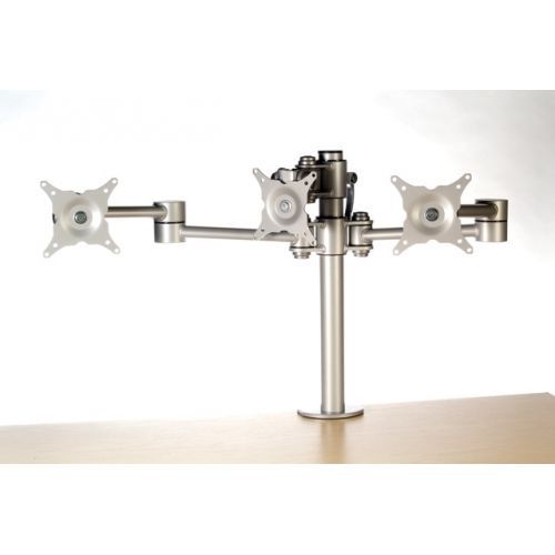 Standard height adjustable flat screen arm three/triple (3) monitors w/fixings for sale