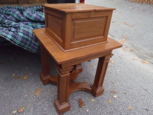 wood podium from Boston Federal Courthouse aka lectern pulpit