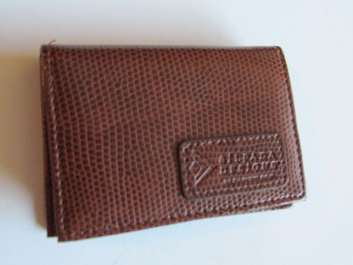 Silpada Designs faux Leather Business Card Case Brown