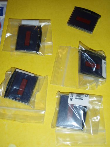 Lot of five (5) stamp pad, dual color, blue/red  *free shipping* !6fl ee1! for sale