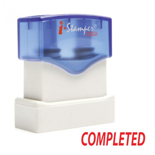 New pre-inked stamper &#034;completed&#034; i-stamper c06 - red for office /stemp rubber for sale