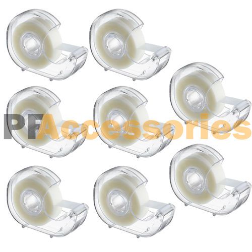 8x Clear Office Transparent Tape 3/4&#034; x1000&#034; Desktop Stationery Tape Dispenser