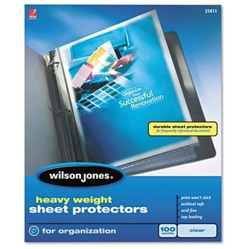 Wilson Jones Heavywt Non-glare Sht Protectors - Letter 8.50&#034; X 11&#034; - (21413)