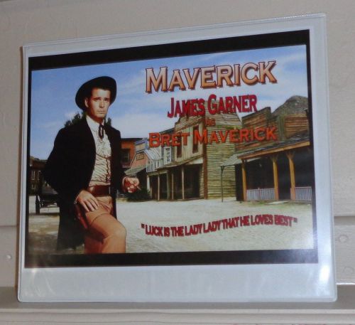 MAVERICK NOTEBOOK BINDER. 3 RING BINDER. JAMES GARNER AUTOGRAPH, SCRAP BOOK.