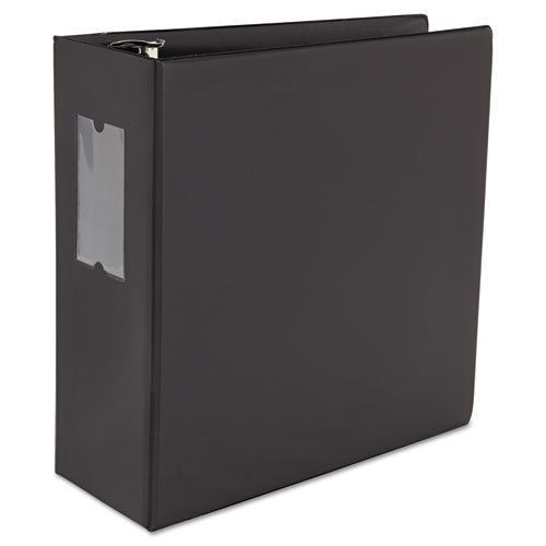 D-Ring Binder, 5&#034; Capacity, 8-1/2 x 11, Black