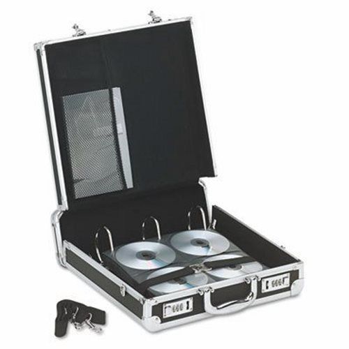 Vaultz Vaultz Locking Media Binder, Holds 200 Disks, Black (IDEVZ01076)