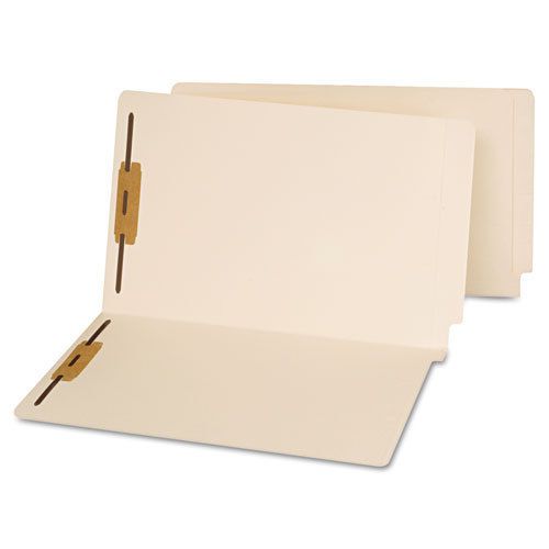 End Tab Folders, Two Fasteners, Legal, Manila, 50/Box