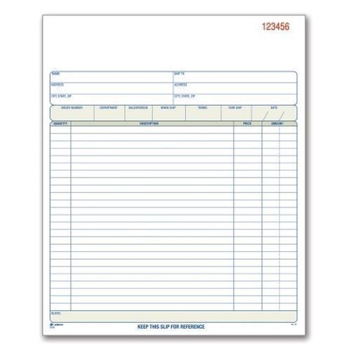 Adams Sales Order Book - DC8100. 50 carbonless sets. numbered