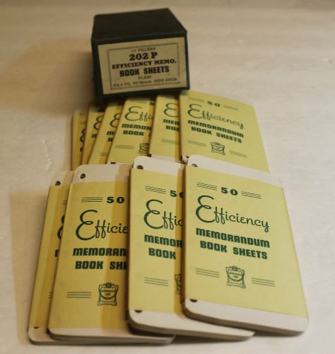 NEW OLD STOCK EFFICIENCY MEMORANDUM BOOK FILLERS PLAIN 10 PACKS 50 SHEETS EACH