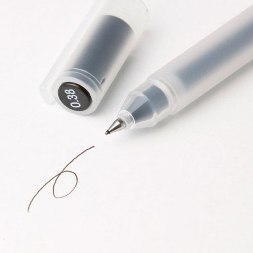 MUJI made in Japan gel ink pen 0.38mm x5 black