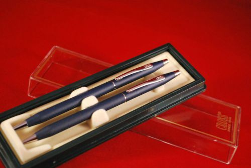 CROSS CLASSIC CENTURY AIRFORCE BLUE SATIN PEN AND PENCIL SET