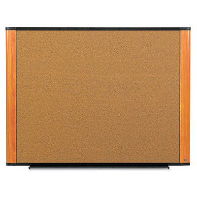 Cork Bulletin Board, 72 x 48, Light Cherry Frame